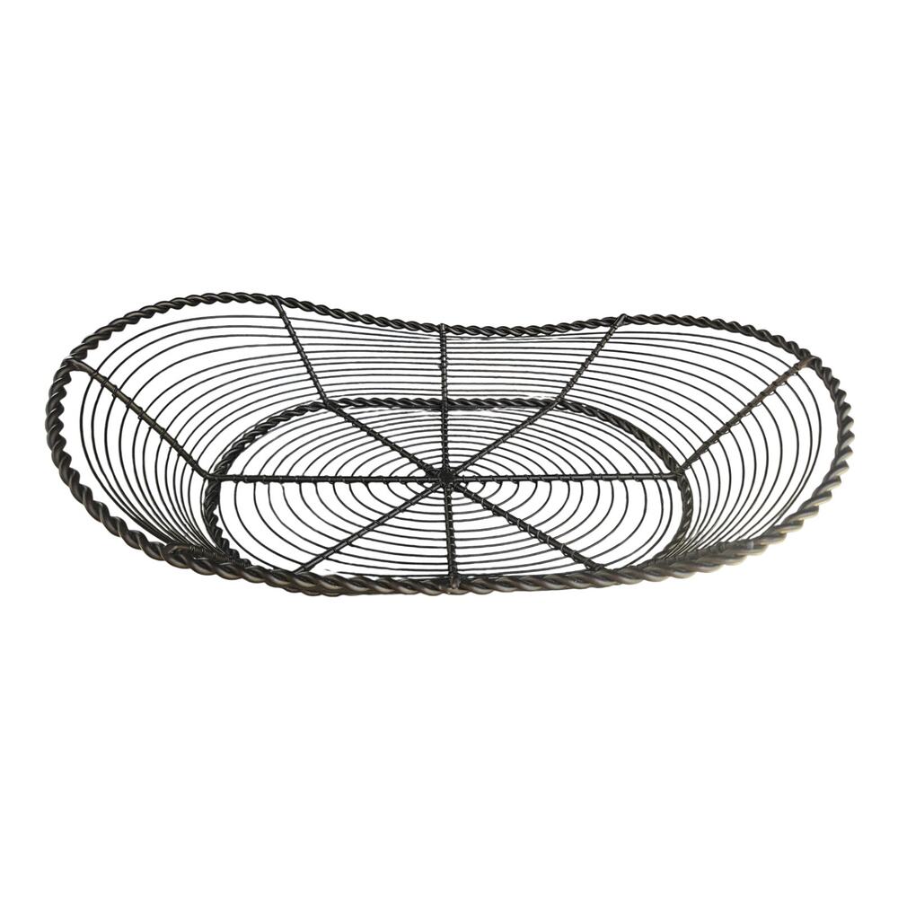 Decorative Metal Basket 1 lb 4 oz 9 X 3 1/2 by 15 at the widest points #32